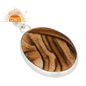 Nueva llegada 925 plata esterlina imagen natural jaspe piedra preciosa joyería personalizada para mujeres regalo para ella - Product Image 5