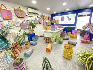 Large Eco-Friendly Recycled Nylon Shopping Bags Sustainable Plastic Bags Made India Bulk Supply <b>Laundry</b> Zipper Offset Printing - Product Image 3