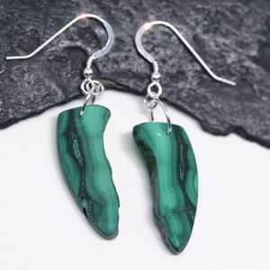 Turquoise Gemstone 925 Sterling <b>Silver</b> Vintage IGI Certified Earrings Drop Dangle Chain Ear-studs Bali Jhumki Bezel HARI OM - Product Image 2