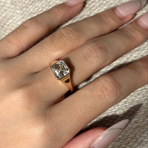 Anillo de mujer de diamante cultivado en laboratorio de 2 quilates de alta calidad en oro blanco/amarillo/rosa de 14K IGI certificado VVS2 corte brillante redondo - Product Image 3