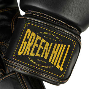 Gants de boxe Thunder-Black en cuir de vachette, logo personnalisable, avec lacets au poignet, différentes tailles pour le kickboxing et le MMA - 10oz 12oz 14oz 16oz - Product Image 2