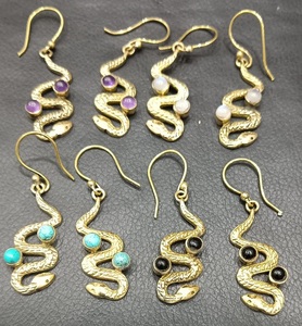 Pendientes de latón hechos a mano bohemios más vendidos, nueva colección, aro de gota de diamante para bodas, compromisos, exportación mundial para - Product Image 1