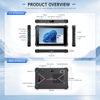 Tablette robuste CENAVA 8 pouces, PC portable avec Windows 11, processeur Core i5, étanche IP68, tablette industrielle avec 4G GPS, scanner 1D 2D