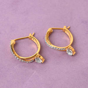Boucles d'oreilles CLARA en argent sterling 925, design torsadé avec cristaux, style Bali - Product Image 3