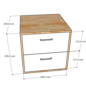 Rubberwood Personal <b>Locker</b> with 2 Drawers-TCN68021 - Product Image 6