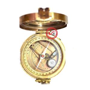 Brújula Brunton Antigua de Latón Resistente, Funcional, con Estuche de Cuero, Suministro Personalizado OEM/ODM - Product Image 1