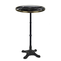 Table basse carrée de qualité supérieure, plateau en bois de chêne massif avec base en fer thermolaqué, mobilier compact pour café, salle à manger, pub, restaurant