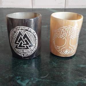 Juego de vasos de cuerno de copas de cuerno natural hechos a mano para vasos de bebida de estilo vikingo Ale Mead para decoración de Bar de Artisan Craft - Product Image 5