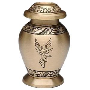 High Quality Brass Cremation <b>Keepsake</b> Urns Gold and Gray Mini Urns With Leaf Engraving For Storage Of Human <b>Ashes</b> - Product Image 4