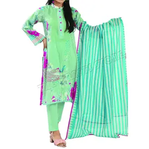 2023印度和巴基斯坦风格网刺绣作品Salwar Kameez套装女性重穆斯林风格连衣裙