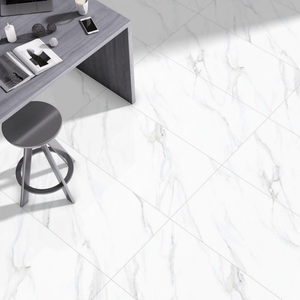 Carreaux de porcelaine émaillée blanche antibactériens 600x1200x9mm avec surface brillante, imperméables et ignifuges pour les murs et sols intérieurs des salles de sport - Product Image 6