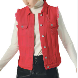 Gilet en jean de haute qualité pour femmes, nouvelle mode, tissu respirant, vêtements en jean pour l'extérieur, look décontracté, gilet en jean pour femmes - Product Image 5