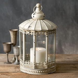 Luxury Antique Finishing Metal Lantern Latest Hanging Design with Multiple Shaped Candle Holder for Home Decoration - Product Image 1