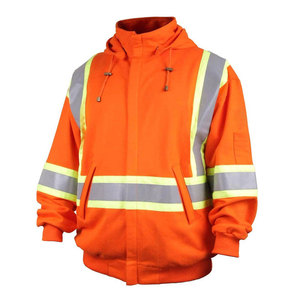 Chaqueta de Seguridad Reflectante Impermeable de Poliéster con Luz LED Intermitente para Uso en Construcción Invernal, Múltiples Bolsillos - Product Image 1