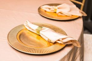 Assiette de présentation en métal de style américain, couleur or, pour événements, mariages, galas et grandes occasions - Product Image 6