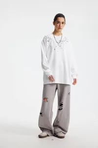 Hip Hop estilo 100% algodón en relieve sudaderas con capucha - Product Image 4