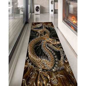 Alfombra Dragón: Alfombra Lavable de Estilo Japonés, Tamaño Personalizado, Alfombra Suave No Tejida - Product Image 1