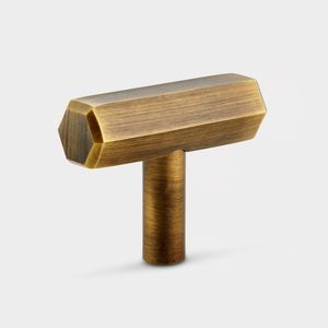 Luxury hexagonal T bar solid brass door <b>knobs</b> <b>for</b> home <b>dresser</b> door cabinet furniture decorative kitchen wardrobe handle <b>knobs</b> - Product Image 3