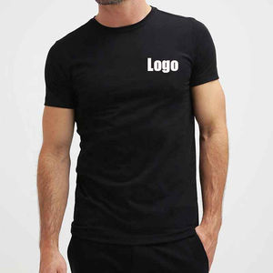 Venta al por mayor de secado rápido de poliéster deportes camiseta logotipo personalizado impreso Casual suelta Fitness Running Jersey patrón sólido - Product Image 1