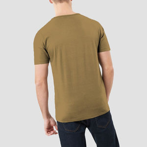 Chemise de haute qualité pour hommes 100% coton T-Shirt léger T-Shirt couleur unie T-Shirt tenue décontracté Anti-rides T-shirts pour hommes - Product Image 3