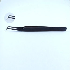 Nouveauté : Magnifique ensemble de pinces à cils antistatiques en acier inoxydable vert vif, pour extensions de cils, effet arc-en-ciel doré - Product Image 3