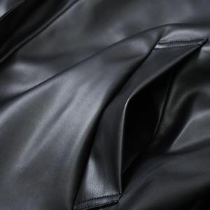 Moda Color sólido VUJADE chaqueta de cuero genuino Casual hombres mujeres alta calidad cremallera impermeable transpirable invierno - Product Image 5