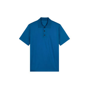 Camiseta Polo de manga corta personalizada 100% algodón para hombre, camiseta de golf personalizada, patrón sólido, logotipo bordado, antiarrugas - Product Image 4