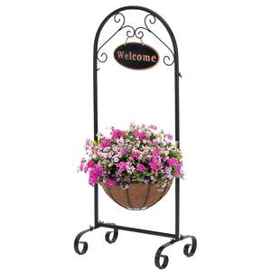 Stockage mural en métal Pot de fleur suspendu Pots de jardin en fer jardinières porte-plantes pour la maison outils de jardin décoration intérieure extérieure. - Product Image 2