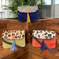 2024 usine nouveau femmes imprimé Animal recyclé daim cuir gland sac à bandoulière grande capacité coloré en cuir sacs à bandoulière