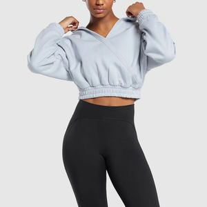 Recién llegado, gran oferta, conjunto de sudaderas recortadas de invierno para mujer, sudaderas con capucha recortadas de ajuste holgado para mujer con envío global - Product Image 1