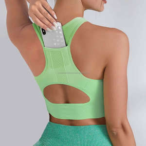 Top Deportivo de Yoga para Mujer, Otoño Invierno, de Secado Rápido, Transpirable, con Bolsillo Antichoque, Sin Costuras, para Correr y Hacer Ejercicio - Product Image 4