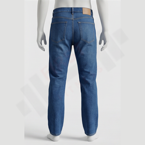 Jeans en denim pour hommes, tendance hip-hop, vente en gros, 100% coton, coupe droite, déchirés, lavés, boutonnés, tendance 2025 - Product Image 2