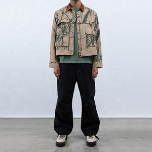 Chaqueta de lona impermeable de alta calidad para uso en exteriores para hombres con tela de poliéster suave reflectante de alta visibilidad para primavera - Product Image 4