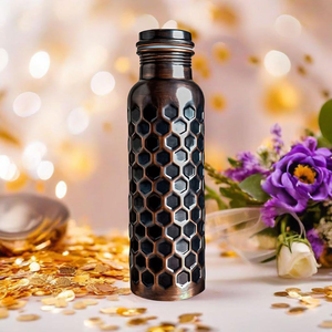 แก้วน้ำสแตนเลสเคลือบทองแดงลายตอก ดีไซน์ล่าสุด ขนาด 1000 มล. จากผู้ค้าโดยตรง ทองแดงบริสุทธิ์ 99% ใช้ซ้ำได้ เป็นมิตรกับสิ่งแวดล้อม ป้องกันการกัดกร่อน - Product Image 3