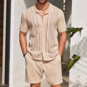 Custom Luxury <b>Men's</b> Winter Short <b>Shirt</b> and <b>Beach</b> Shorts Set Short Sleeve Velour Fabric Eco-Friendly 3D Pattern Sporty Design - Product Image 5