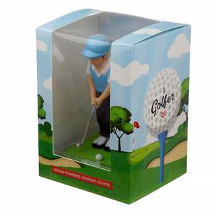 Figurine de golfeur à tête oscillante à énergie solaire, design de sculpture unique avec des caractéristiques écologiques - Product Image 5