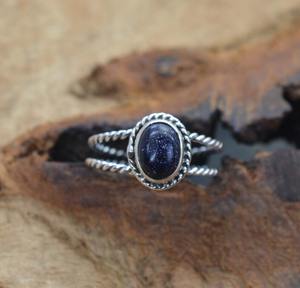 Tendencia 925 plata esterlina Sunstone anillo de piedras preciosas joyería hecha a mano plata estilo bohemio anillo joyería para mujeres regalo para niñas - Product Image 4