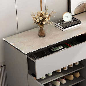Ensemble de meubles d'entrée en bois gris moderne, armoire à chaussures fine avec tiroirs, console pour <span class=keywords><strong>petit</strong></span> couloir, meubles de rangement pour la maison - Product Image 2