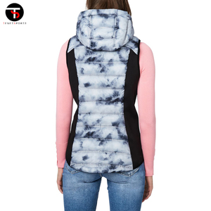 Chaleco acolchado con capucha para mujer de alta calidad, chaquetas sin mangas con sublimación, ropa de mujer transpirable de estilo de algodón a la moda - Product Image 4