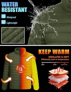 Vêtements décontractés pour hommes et femmes automne/hiver Veste bouffante col de haute qualité Veste chauffante à capuche épaissie et moelleuse Vente en gros - Product Image 6