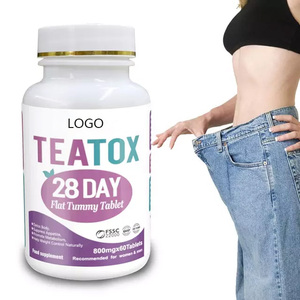 Chất lượng cao người đàn ông ngăn chặn sự thèm ăn cascara sagrada lá sen chiết xuất đốt cháy chất béo 28 ngày phẳng Tummy tablet cho thúc đẩy metabolis - Product Image 4