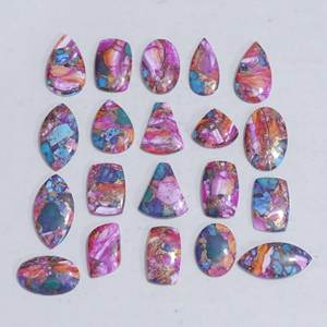 AAA + alta calidad Natural Pink Dahlia Spiny Oyster cobre turquesa cabujón piedra preciosa suelta de tamaño de forma mixta para la fabricación de joyas - Product Image 5