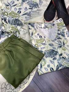 Traje de tela Maslin de alta calidad con pantalón cosido de trabajo impreso y Dupatta coordinada para uso diario festivo y de fiesta - Product Image 6