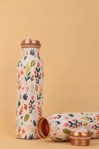 Bouteille d'eau en cuivre émaillé de haute qualité, design classique, taille personnalisée, avec poignée et couvercles, en stock pour la course et les activités de plein air, vente en gros, meilleur prix - Product Image 4