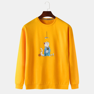 Pull-over décontracté pour hommes, sweatshirts confortables et élégants, vêtements de Offre Spéciale à la mode pour l'hiver, teints en couleur unie - Product Image 1