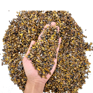 Puce d'oeil de tigre en cristal pierre en vrac puces de pierres précieuses brutes puce de pierre dégringolée cristal de guérison naturelle graviers cailloux grossiste - Product Image 3