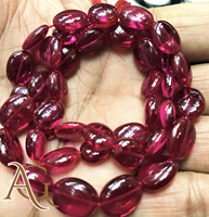 Rubis rouge en gros, corindon, forme de citrouille, lisse, perles en vrac, Chine, pour la fabrication de bijoux, cristal de quartz synthétique, brin de 14 pouces