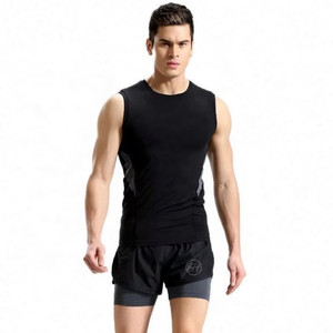 Logo personnalisé pour hommes Gym Athletic Active Wear 100% Polyester Shorts de course pour hommes - Product Image 1