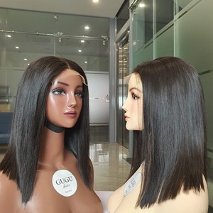 วิกผมบ๊อบผมเวียดนามแท้แบบตรงธรรมชาติ พร้อมผมปิดหน้าผากแบบ HD Lace Closure สำหรับผู้หญิงผิวสี - Product Image 4