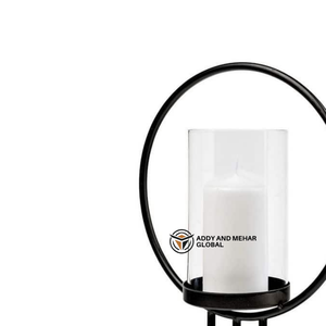 Candelabro de Resina de Hueso Moderno y Lujoso, Cilindro de Vidrio, Portavelas Saturno para San Valentín y Navidad, Duradero y Ecológico - Product Image 6